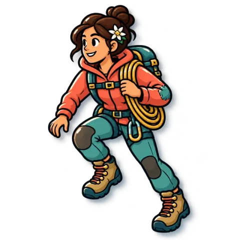 A climber character