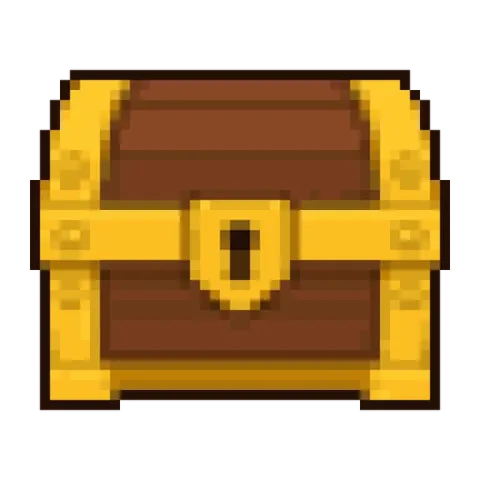 Pixel-art treasure chest