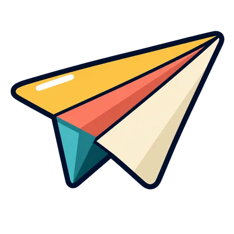 Paper plane sticker