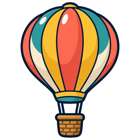 Hot-air balloon sticker